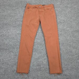Adriano Goldschmied Jeans Womens 30R Burnt Orange The Legging Ankle Stretch Logo